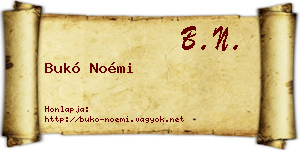 Bukó Noémi névjegykártya